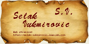 Selak Vukmirović vizit kartica